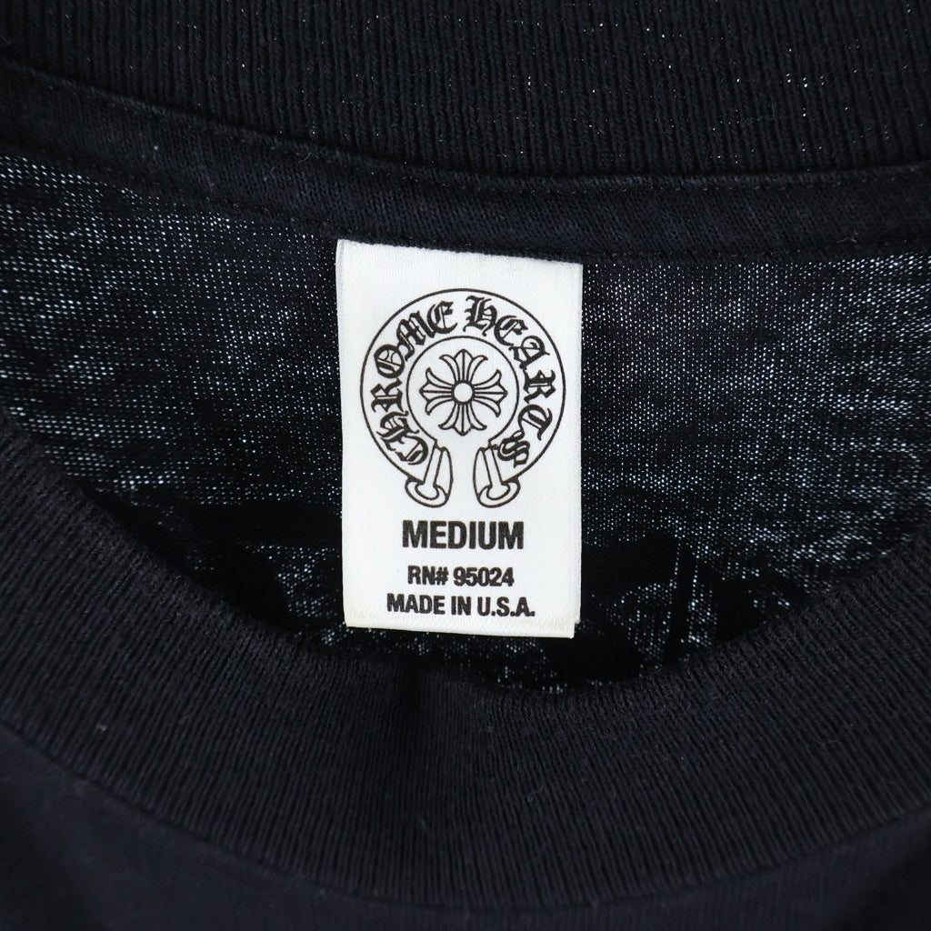 CHROME HEARTS(クロムハーツ) OLD CH S/S オールド バックアーチロゴプリント 半袖Tシャツカットソー ブラック