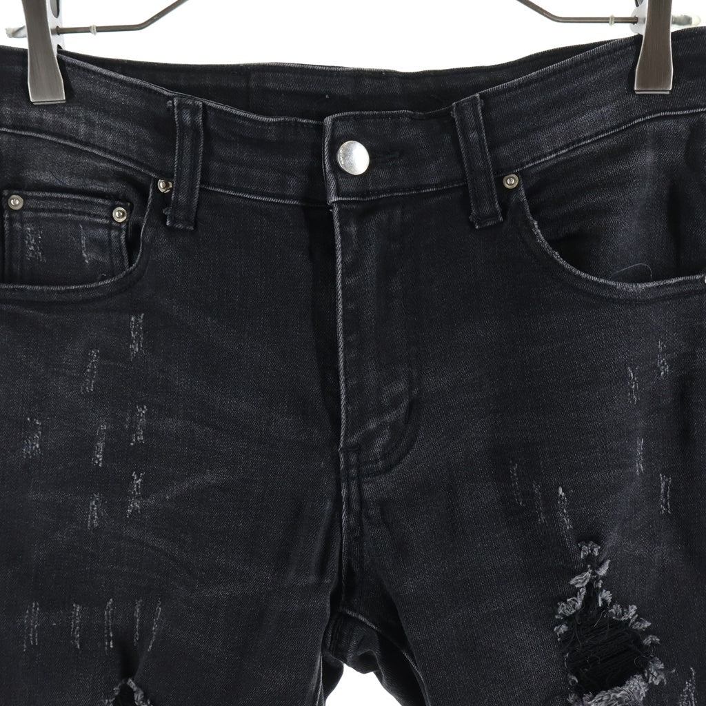 AMIRI(アミリ) Crush Skinny Jeans ダメージ加工 デストロイスキニージーンズ デニムパンツ ブラック