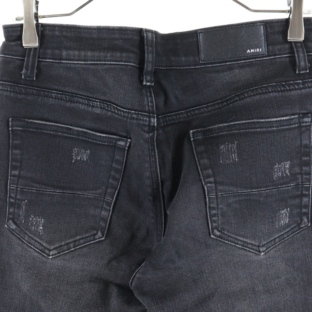 AMIRI(アミリ) Crush Skinny Jeans ダメージ加工 デストロイスキニージーンズ デニムパンツ ブラック