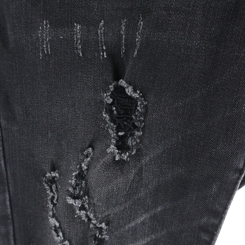 AMIRI(アミリ) Crush Skinny Jeans ダメージ加工 デストロイスキニージーンズ デニムパンツ ブラック