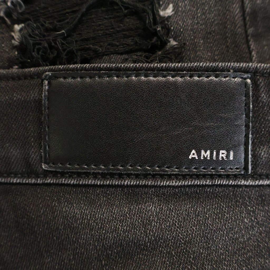 AMIRI(アミリ) Crush Skinny Jeans ダメージ加工 デストロイスキニージーンズ デニムパンツ ブラック