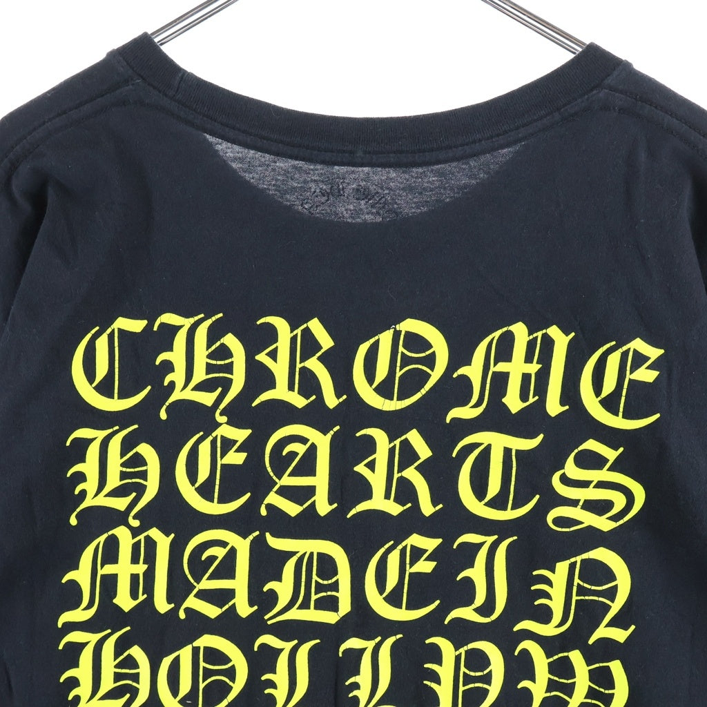 CHROME HEARTS(クロムハーツ) VERTICAL LOGO S/S Tee バーティカルロゴプリント 半袖Tシャツカットソー ブラック