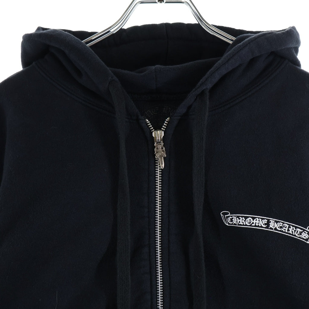 CHROME HEARTS(クロムハーツ) Cemetery Cross SWTSHRT HD ZIP セメタリークロスプリント ジップアップパーカー ブラック