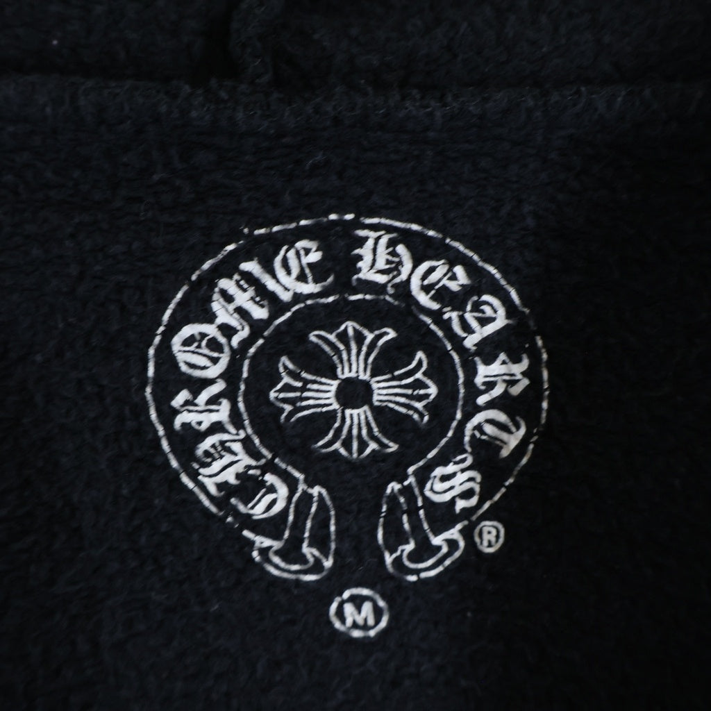 CHROME HEARTS(クロムハーツ) Cemetery Cross SWTSHRT HD ZIP セメタリークロス スクロールラベルプリント ジップアップパーカー ブラック