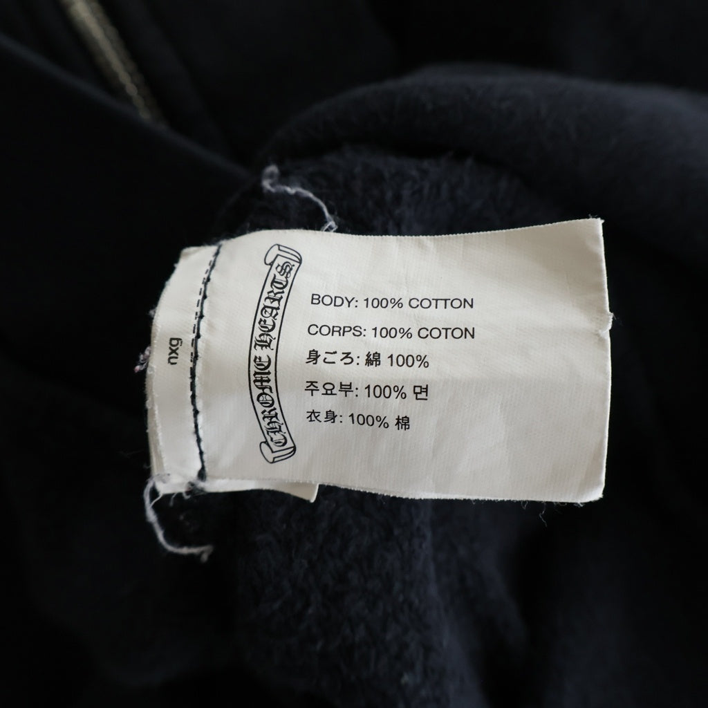 CHROME HEARTS(クロムハーツ) Cemetery Cross SWTSHRT HD ZIP セメタリークロス スクロールラベルプリント ジップアップパーカー ブラック
