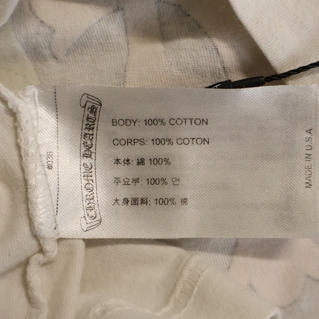 CHROME HEARTS(クロムハーツ) MLTCOL CEM CRS L/S Tee マルチカラー セメタリークロスプリント 長袖Tシャツ ホワイト