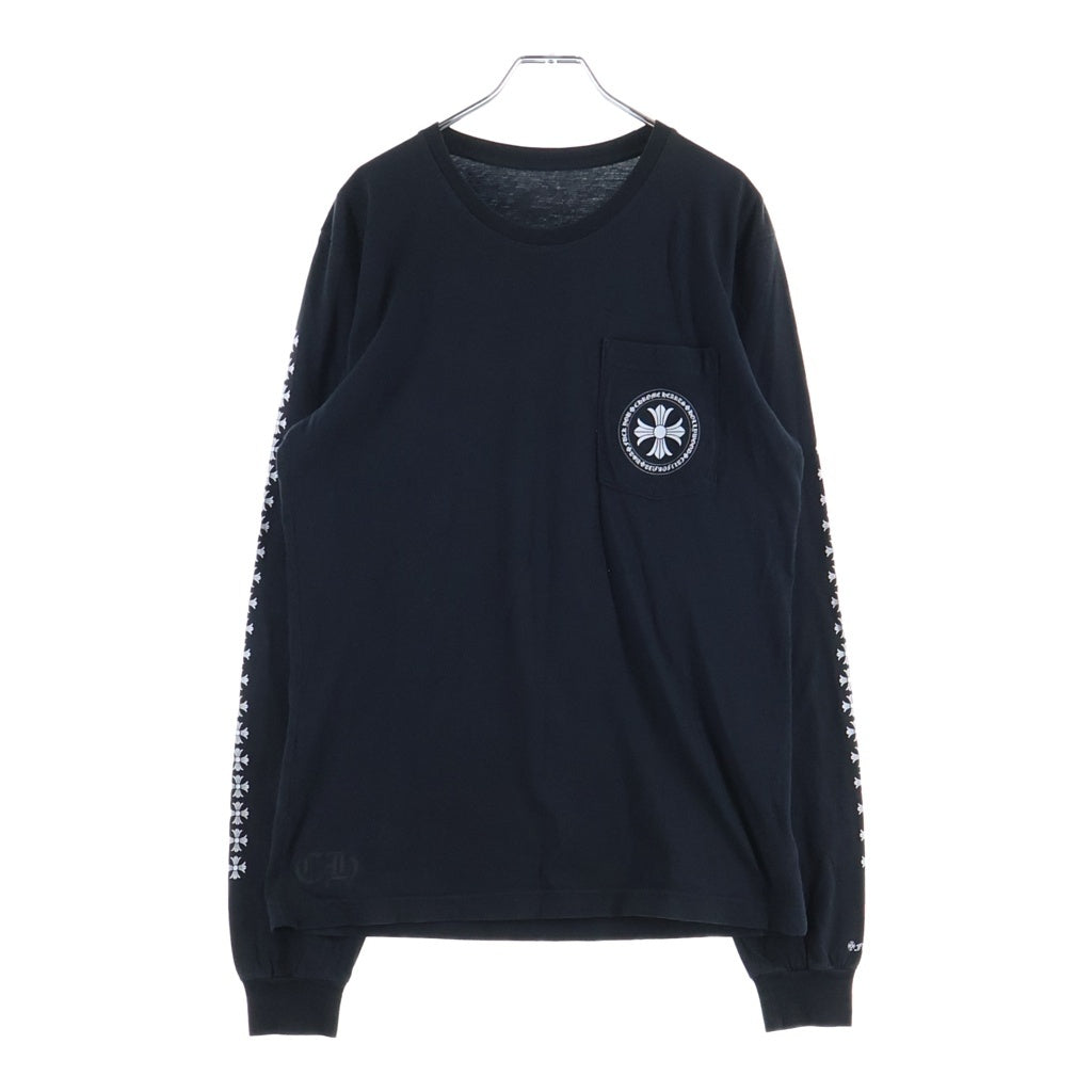 CHROME HEARTS(クロムハーツ) CH Plus L/S Tee CHプラスサークルロゴ アームプリント 長袖Tシャツ ブラック