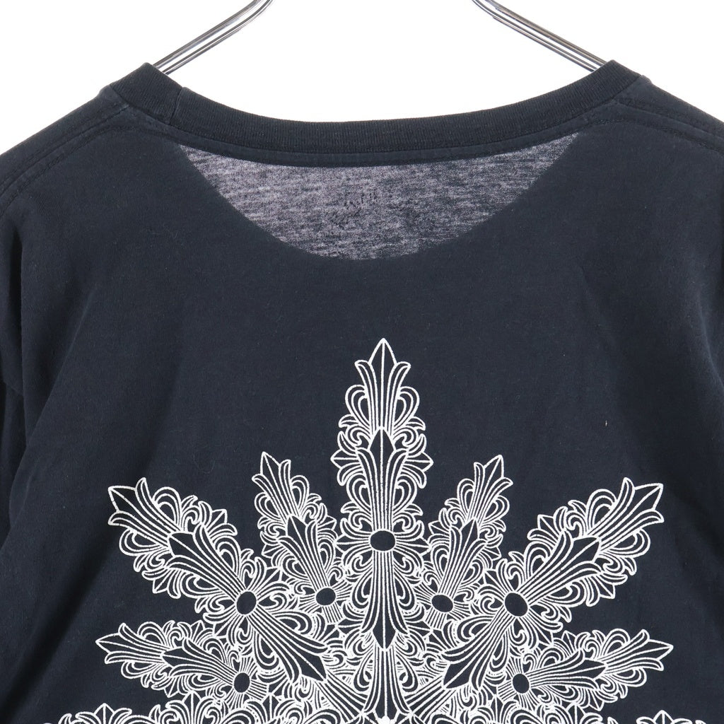 CHROME HEARTS(クロムハーツ) FLOLAL CROSS SNOW FLAKE L/S Tee フローラルクロス スノーフレーク 長袖Tシャツ ブラック