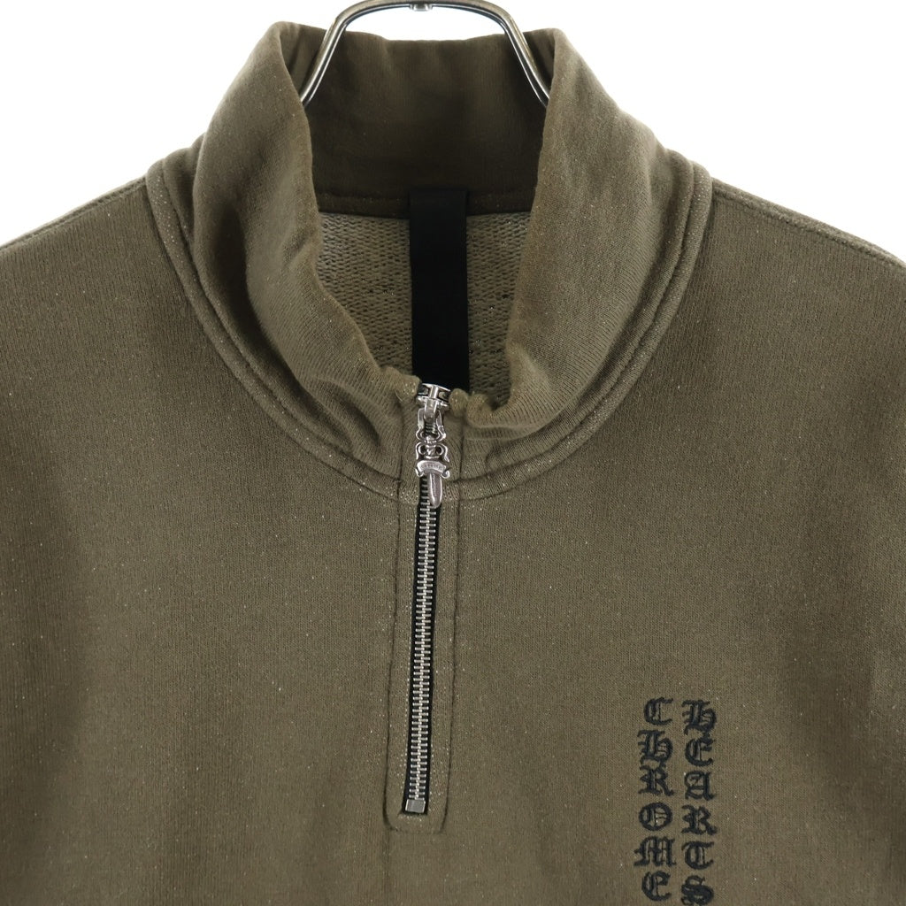 CHROME HEARTS(クロムハーツ) Y NOT SWTSHRT ZIP ワイノット ハーフジップアップ カーキ