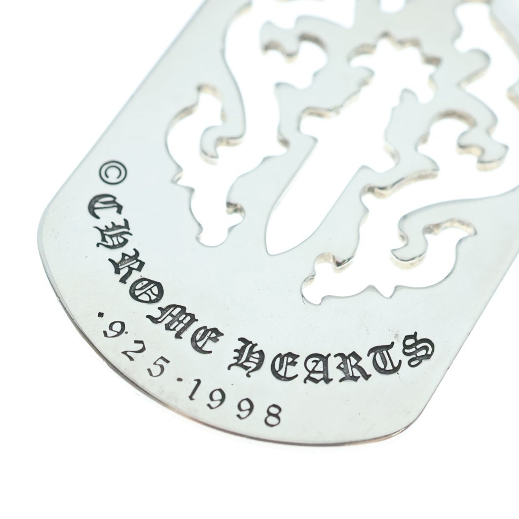 CHROME HEARTS(クロムハーツ) D TAG LRG DAGGER ヴァインダガーカットアウトドッグタグ ラージ ペンダントトップ シルバー BCA240