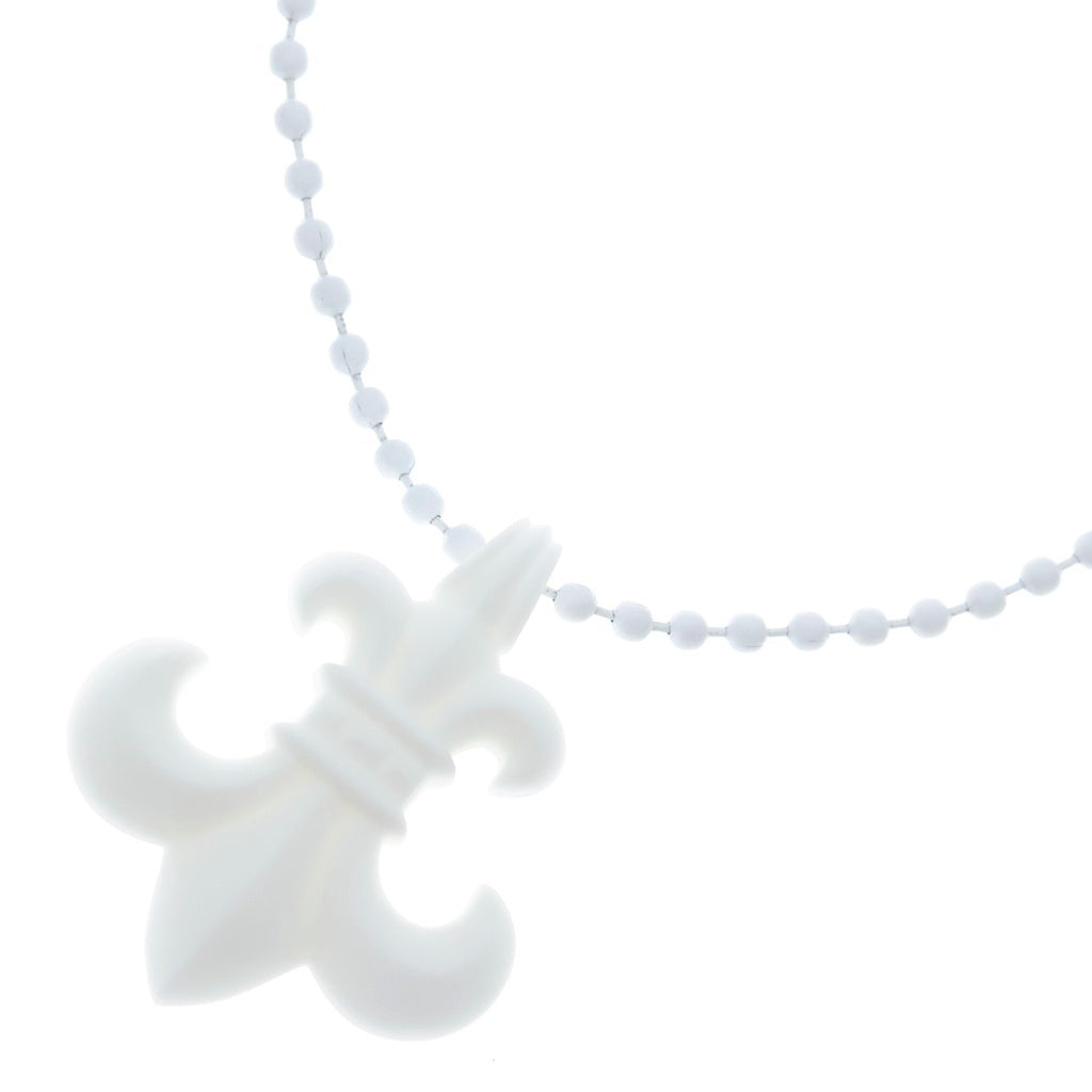 CHROME HEARTS(クロムハーツ) RUBBER BS FLUER ラバーフレア シリコンネックレス ホワイト