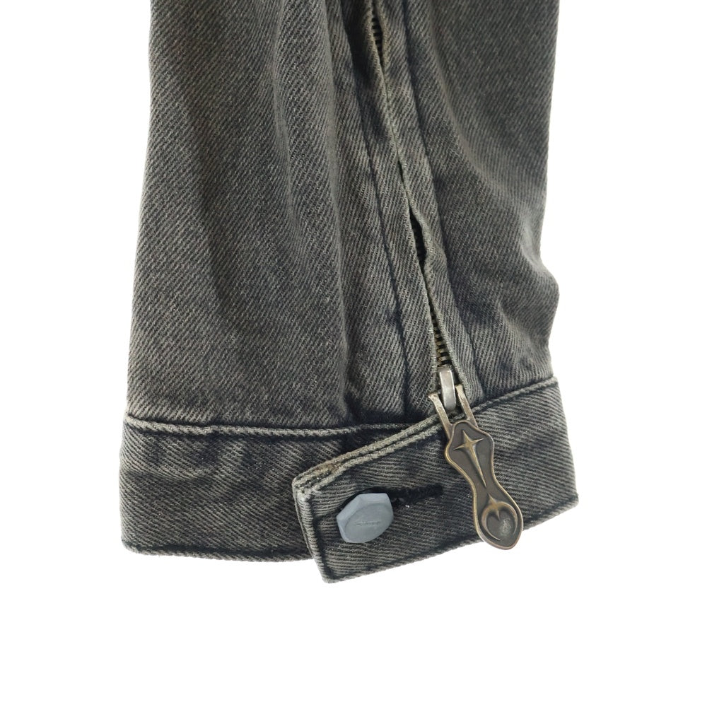 THUG CLUB(サグクラブ) Rover Denim Zip-Up Hoodie ローバーデニムジップアップフーディー ジャケット グレー TC24JK0202