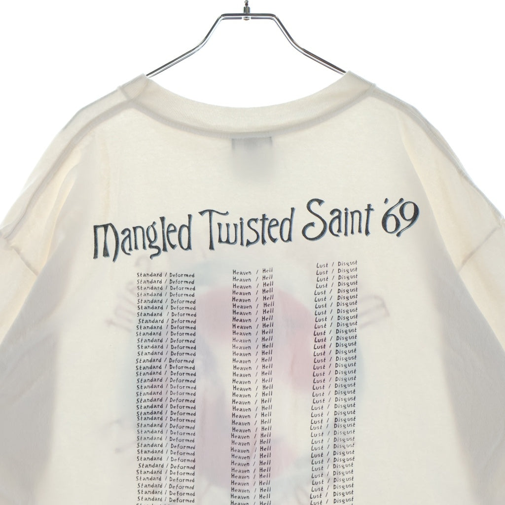 SAINT MICHAEL(セントマイケル) SW_SS T-SHIRT/TWISTED SAINT/WHT Sean Wotherspoon ショーン ウェザースプーン プリントTシャツ SM-MK8-0000-C09 ホワイト