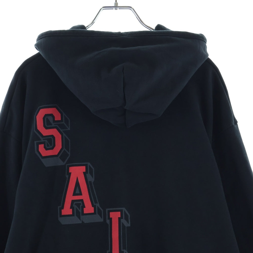 SAINT MICHAEL(セントマイケル) 26SS ×JORDAN M J SM FLC HOODIE / BLACK ジョーダン ウイングロゴプルオーバーパーカー SM-MK8-0000-J01 ブラック