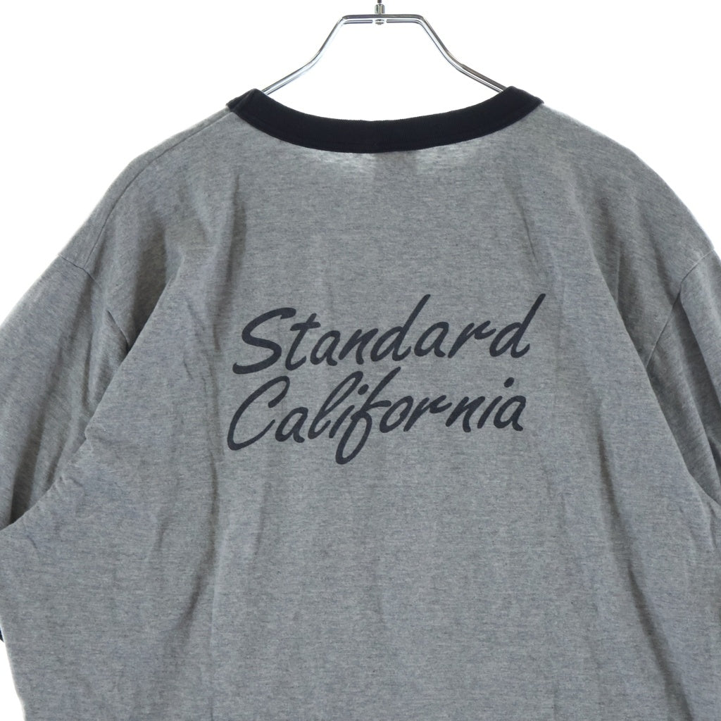 STANDARD CALIFORNIA(スタンダード カリフォルニア) Disney / Standard California Ringer T ディズニー ミッキー リンガーTシャツ SD26SS-MICKEY-GBLK グレー