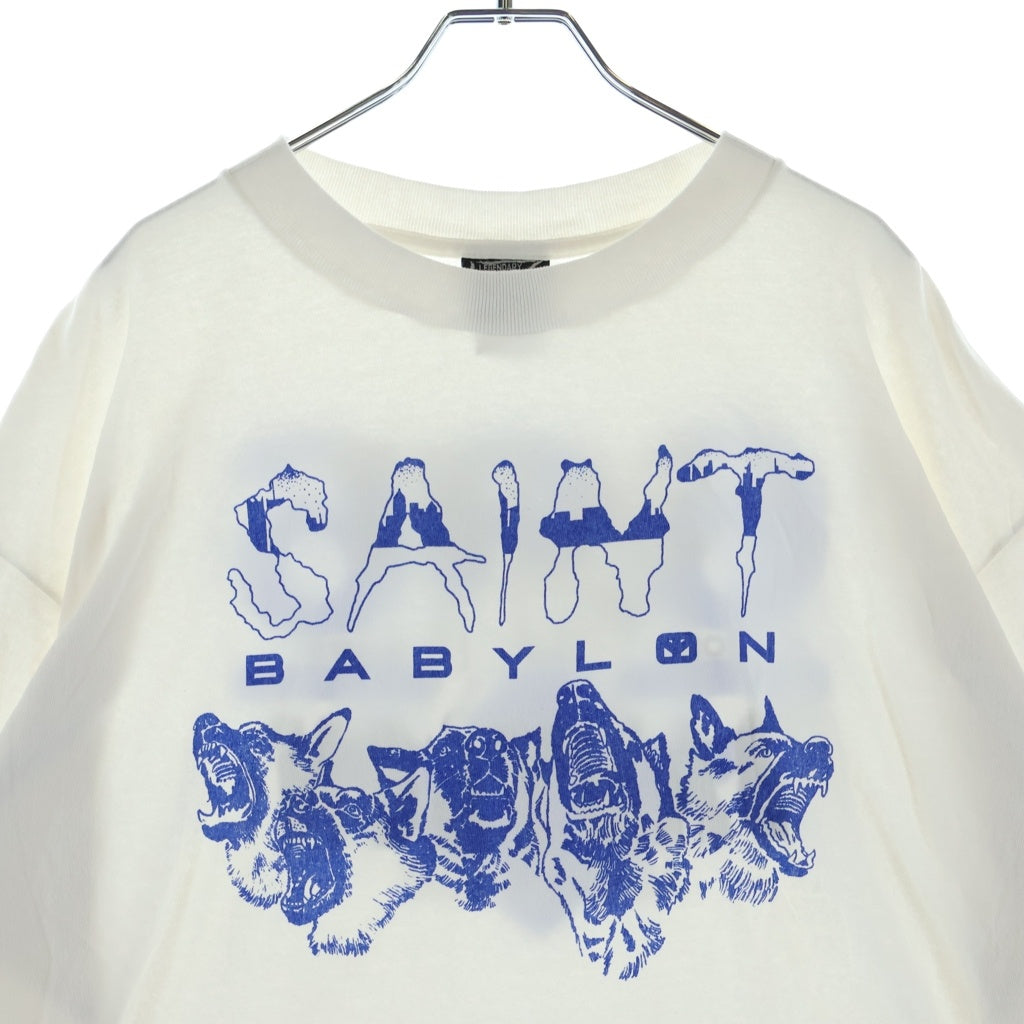 SAINT MICHAEL(セントマイケル) 25AW ×Babylon SAINT BABYLON Tee バビロン プリントTシャツ SM-HR1-0000-C48 ホワイト