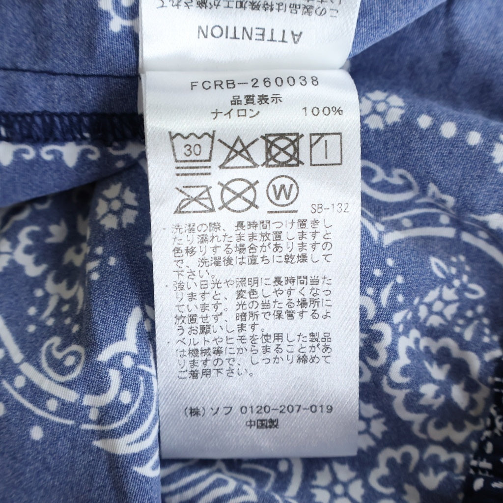 F.C.R.B./F.C.Real Bristol/FCRB(エフシーアールビー/エフシーレアルブリストル) BANDANA NYLON EASY PANTS バンダナ ナイロン イージーパンツ ネイビー FCRB-260038