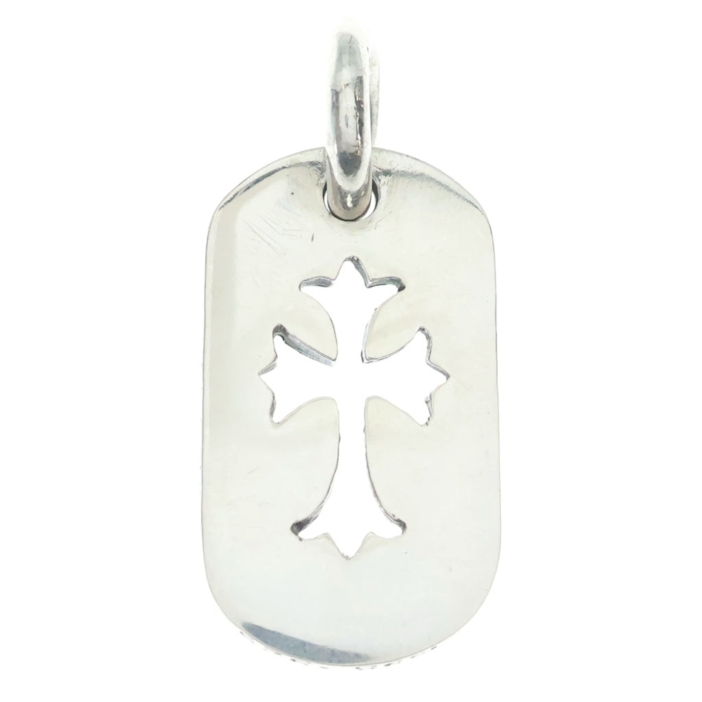 CHROME HEARTS(クロムハーツ) D TAG SML CO CRS 青山限定 カットアウトクロス ドッグタグ スモール ペンダントトップ シルバー