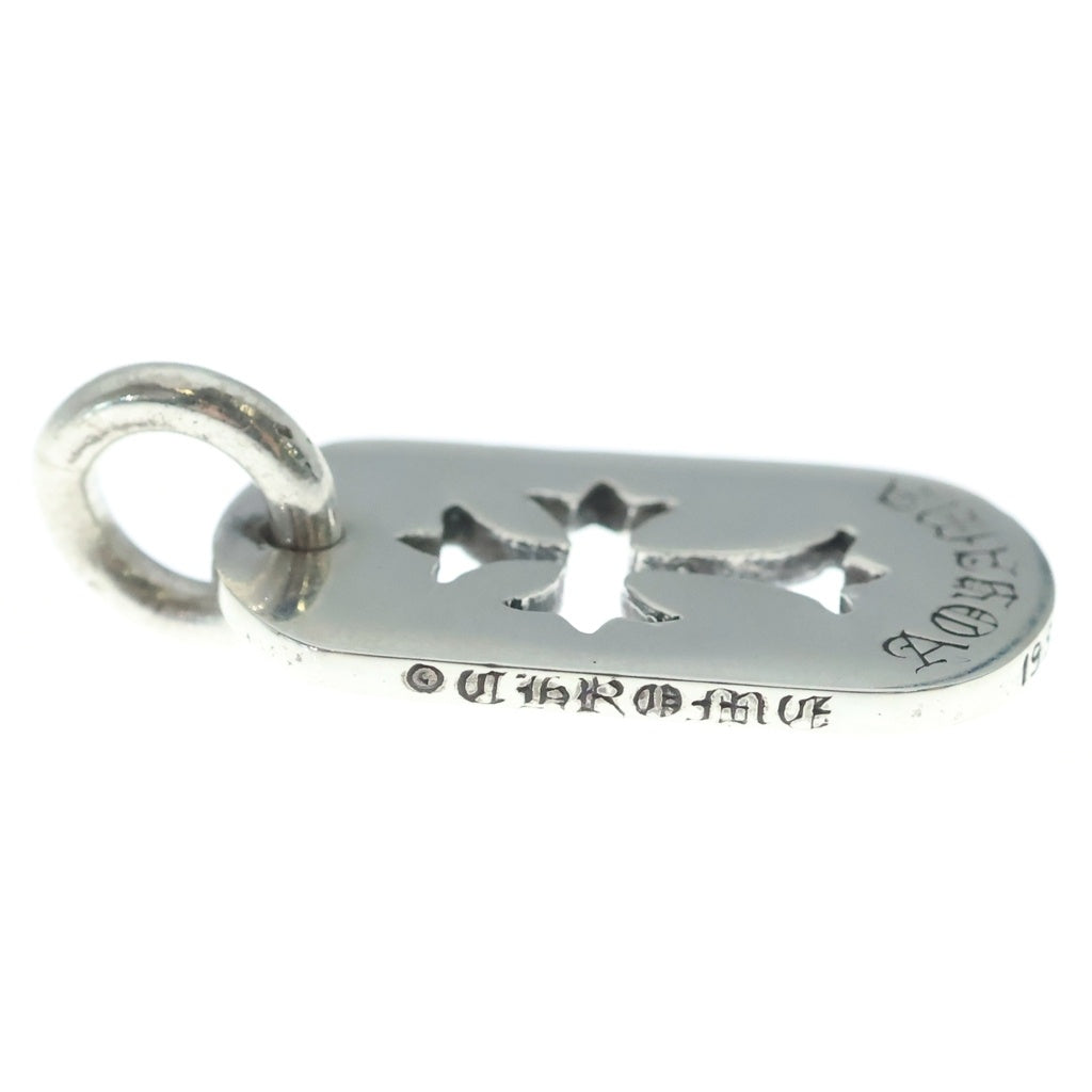 CHROME HEARTS(クロムハーツ) D TAG SML CO CRS 青山限定 カットアウトクロス ドッグタグ スモール ペンダントトップ シルバー