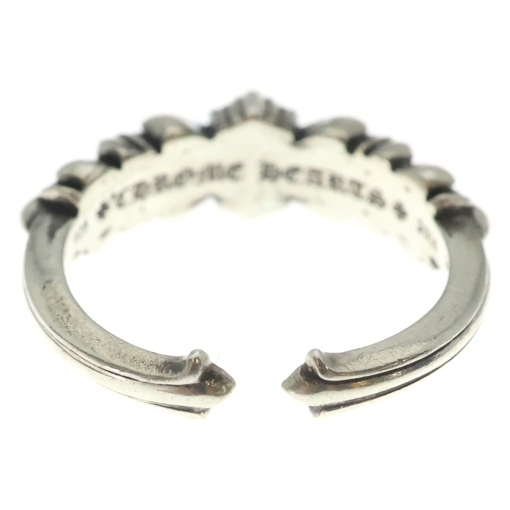 CHROME HEARTS(クロムハーツ) BABY CLSC P/DIA ベイビークラシックダブルフローラルクロスリング PAVEダイヤ シルバー