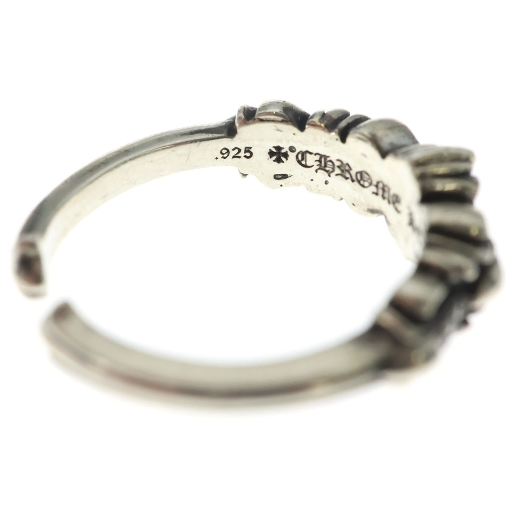 CHROME HEARTS(クロムハーツ) BABY CLSC P/DIA ベイビークラシックダブルフローラルクロスリング PAVEダイヤ シルバー