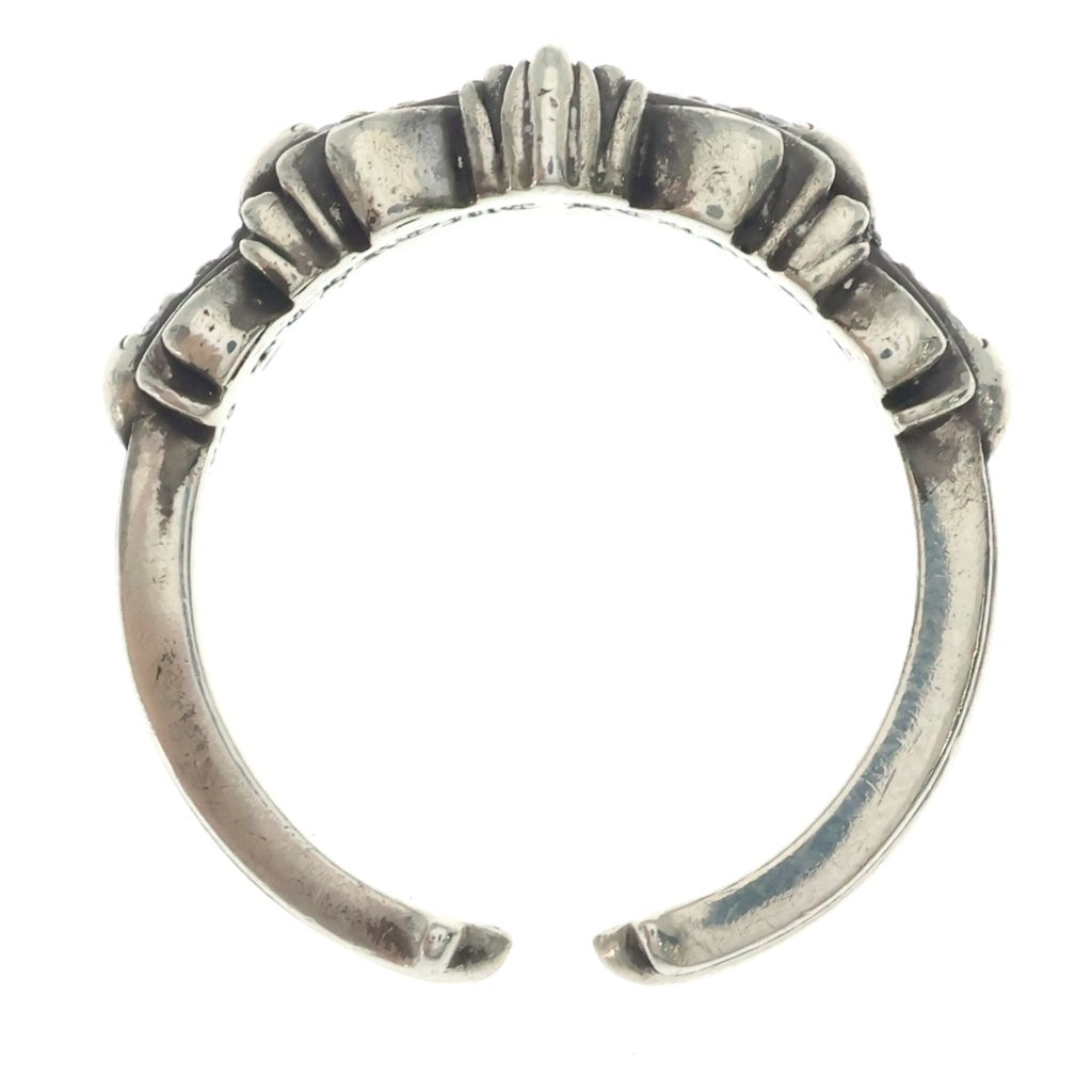 CHROME HEARTS(クロムハーツ) BABY CLSC P/DIA ベイビークラシックダブルフローラルクロスリング PAVEダイヤ シルバー