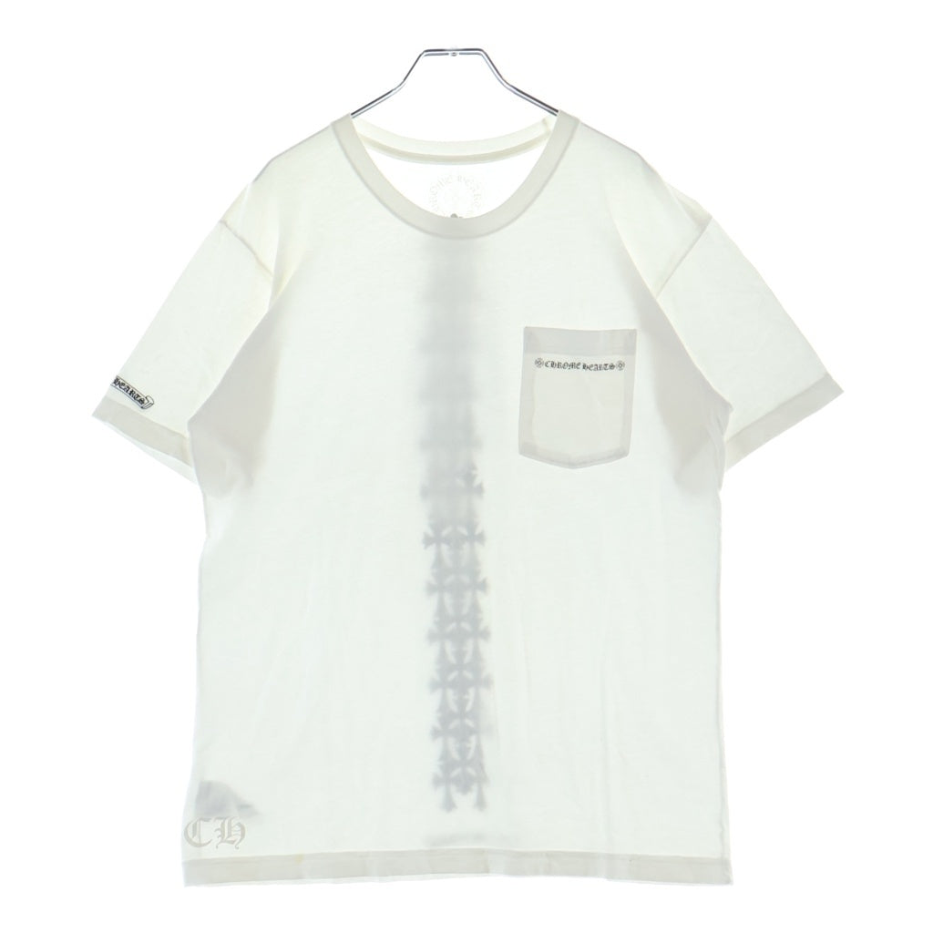CHROME HEARTS(クロムハーツ) Cemetery Cross Tire Track Tee セメタリークロスタイヤトラック 半袖Tシャツカットソー ホワイト