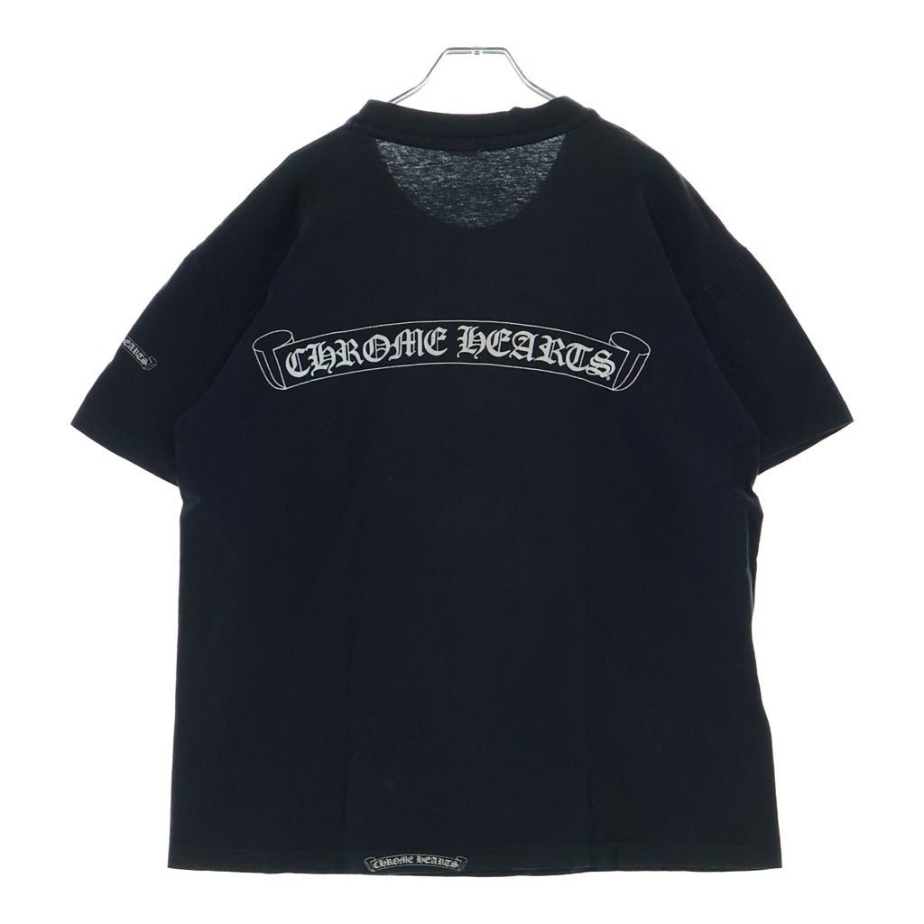 CHROME HEARTS(クロムハーツ) OLD スクロールラベル ロゴポケット半袖Tシャツカットソー ブラック