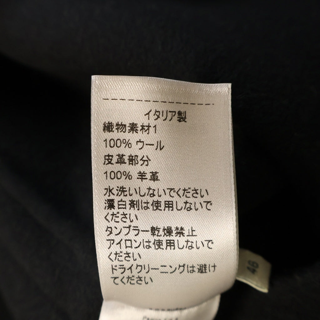 BOTTEGA VENETA(ボッテガヴェネタ) 19AW レザー切替ウールジャケット EPBV-19-1454 ブラック