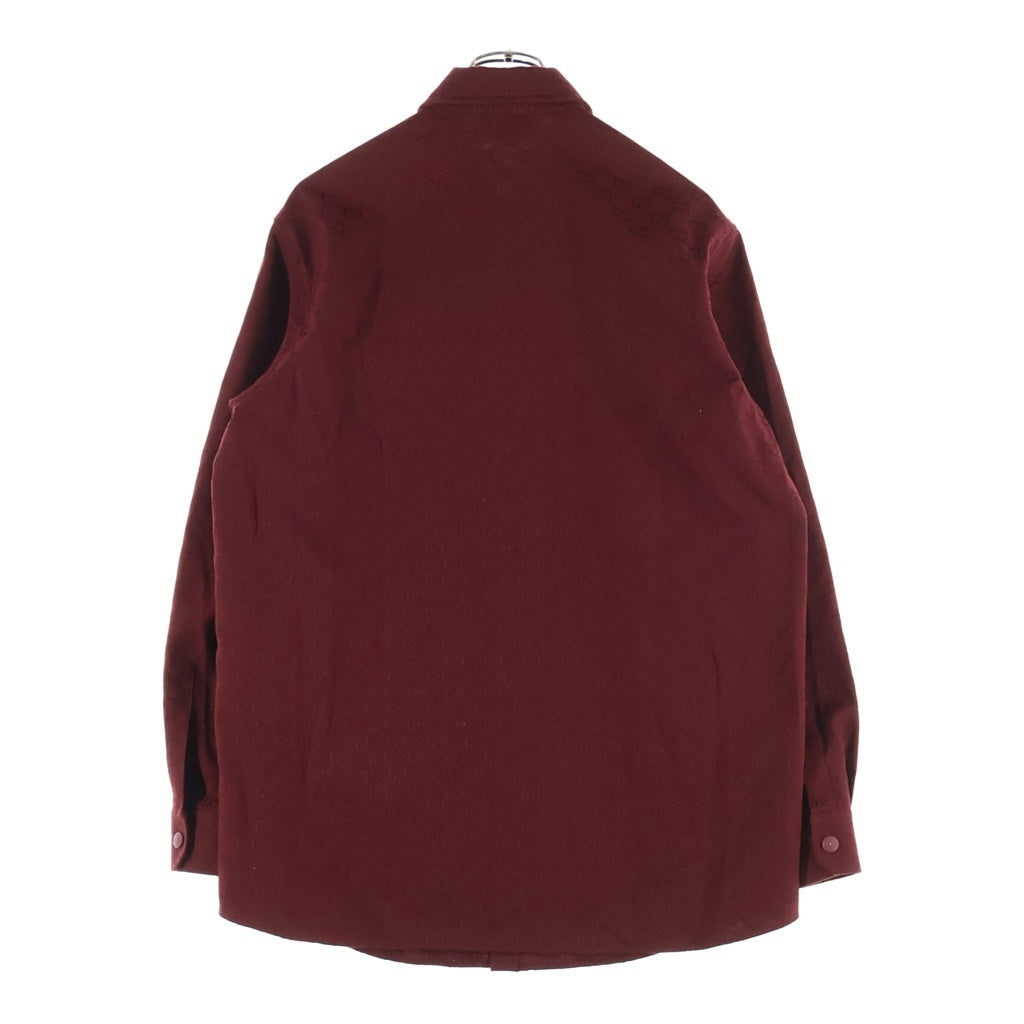 GUCCI(グッチ) GGキャンバス コットン長袖シャツ 総柄ロゴ 794906 ZAF4S レッド