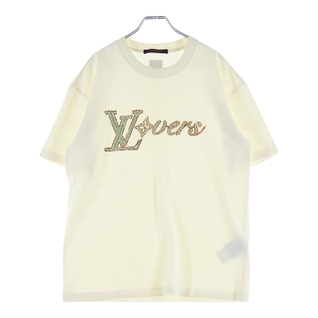 LOUIS VUITTON(ルイヴィトン) 24AW LV Lovers ビジューロゴ装飾 半袖Tシャツ RM242MM NPL HRY29W ホワイト