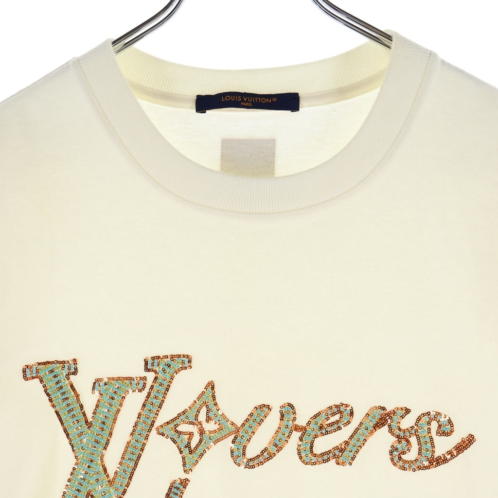 LOUIS VUITTON(ルイヴィトン) 24AW LV Lovers ビジューロゴ装飾 半袖Tシャツ RM242MM NPL HRY29W ホワイト