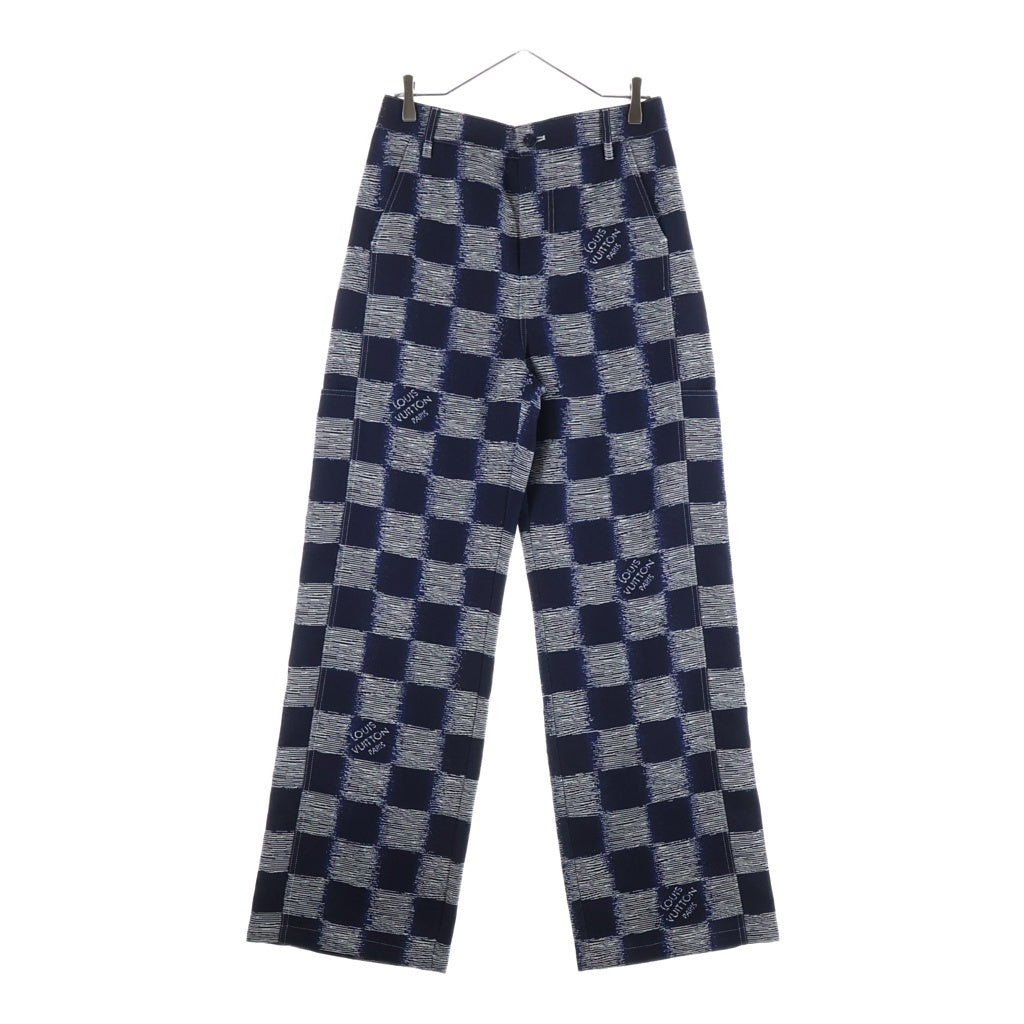 LOUIS VUITTON(ルイヴィトン) 24AW ダミエ ウール ワークウェアパンツ RM241M FVD HQP08W ネイビー/グレー