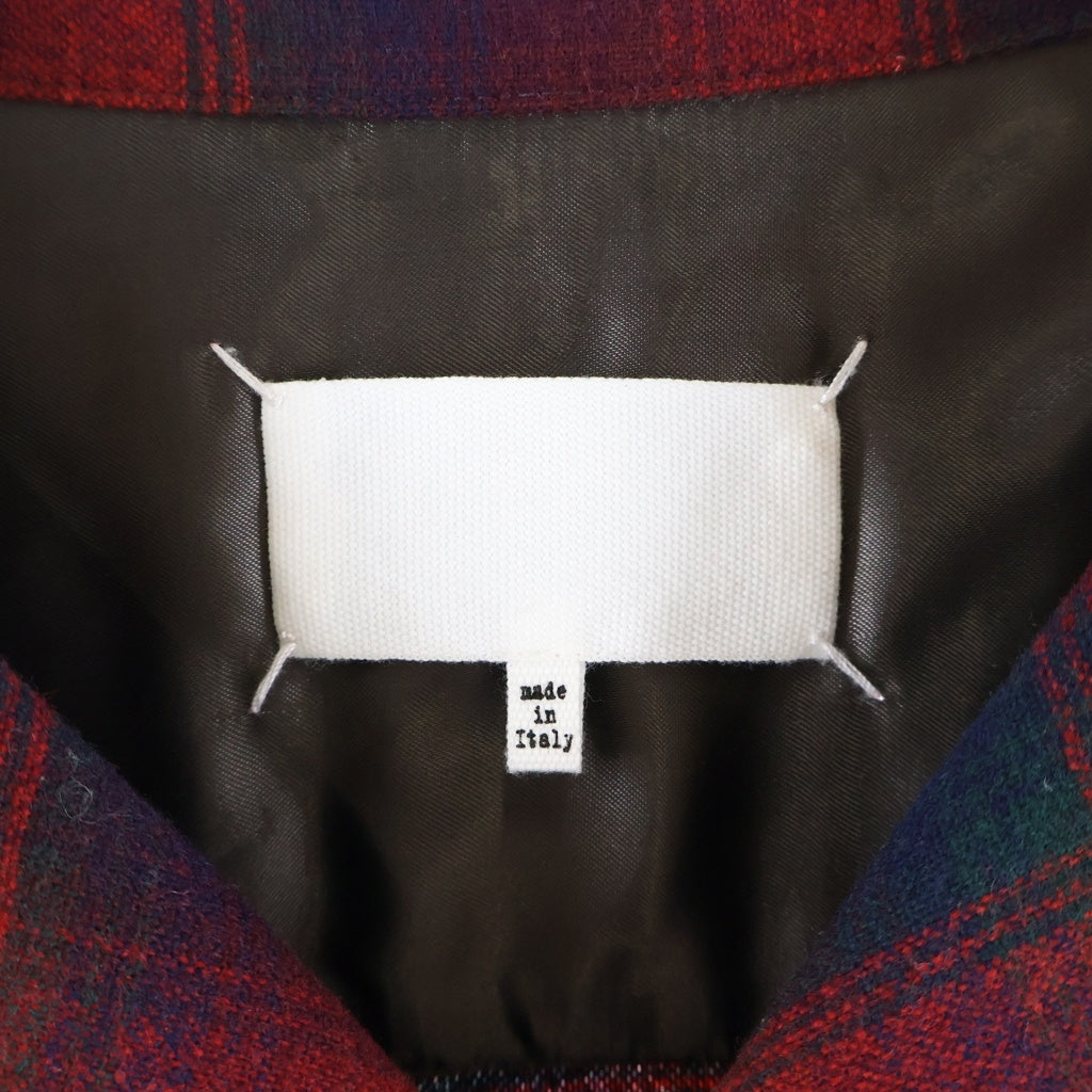 Maison Margiela(メゾンマルジェラ) 23AW PENDLETON ペンドルトン チェック長袖シャツ S67DT0010 レッド/ブラック