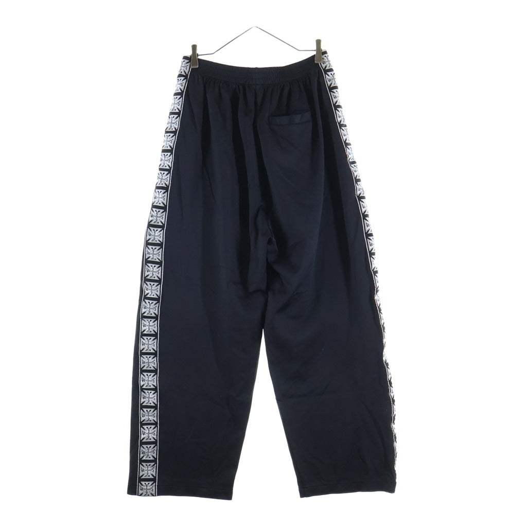 VETEMENTS(ヴェトモン) 26SS BIKER CROSS TAPE TRACK PANTS バイカークロステープトラックパンツ ブラック