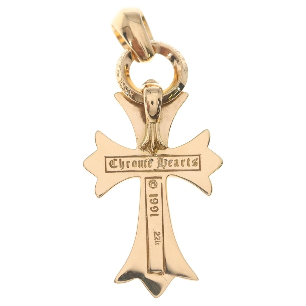 CHROME HEARTS(クロムハーツ) 22K CH CRS SML W/BALE スモールCHクロス Wベイル ペンダントトップ ゴールド