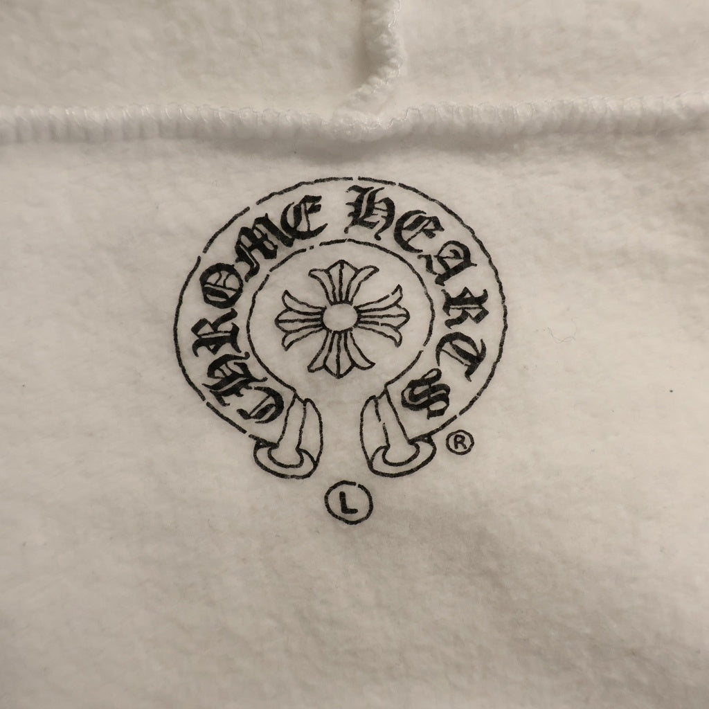 CHROME HEARTS(クロムハーツ) Made In Hollywood 3 Icon Pullover Zip-Up Hoodie メイドインハリウッド 3アイコン ジップアップフーディー スウェットパーカー ホワイト