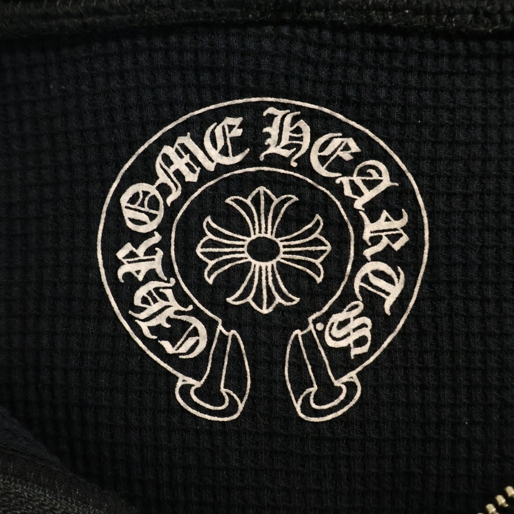 CHROME HEARTS(クロムハーツ) Foti Zip-Up Hoodie フォティ 裏地サーマルジップアップフーディー スウェットパーカー ブラック