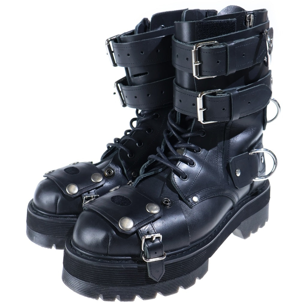 VETEMENTS(ヴェトモン) Bondage Buckled Leather Boots ボンテージバックルブーツ ブラック