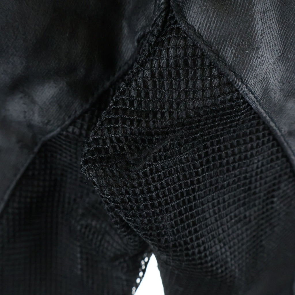 NO BRAND(ノーブランド) LOIN ARMIS Cross Zip Layer Coating Pants クロスジップレイヤーコーティングパンツ ブラック