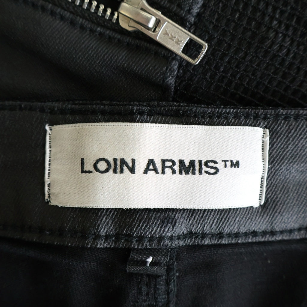 NO BRAND(ノーブランド) LOIN ARMIS Cross Zip Layer Coating Pants クロスジップレイヤーコーティングパンツ ブラック