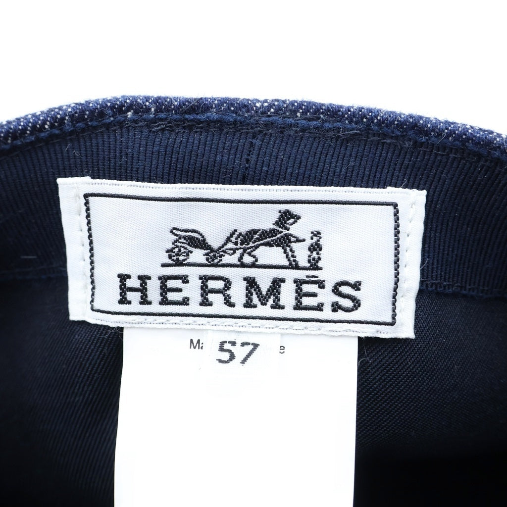 HERMES(エルメス) JOANNE DENIM ジョアン デニムキャップ 帽子 インディゴ H242024N レディース