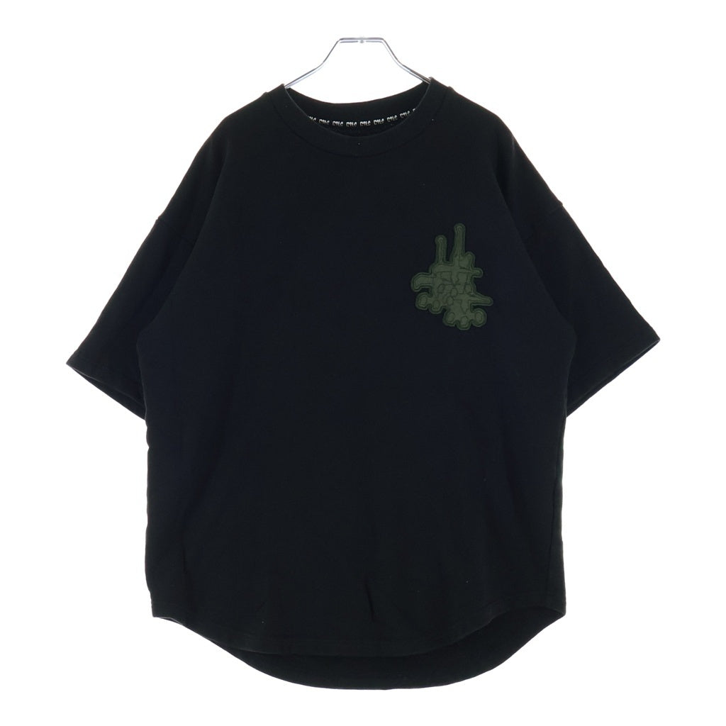 cvtvlist(カタリスト) 26SS ロゴワッペン付きスウェット半袖Tシャツ ブラック 260100025
