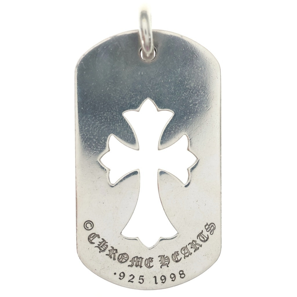 CHROME HEARTS(クロムハーツ) カットアウト ラージD TAG LRG CO CRS カットアウトクロスドッグタグ ラージ ペンダントトップ シルバー BCA239