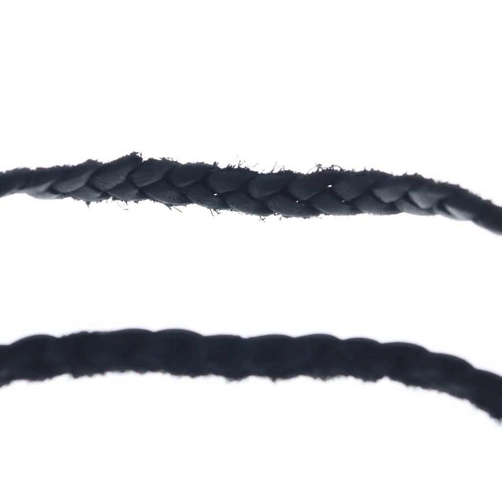 CHROME HEARTS(クロムハーツ) LEATHER BRAID SCROLL ネックレス レザーブレイドネックレス ブラック/シルバー BCA377