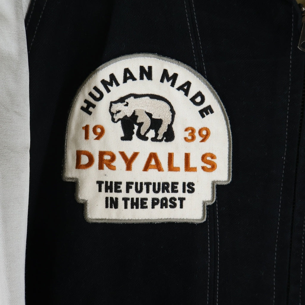 HUMAN MADE(ヒューマンメイド) Satin Varsity Jacket サテン バーシティジャケット HM30JK012 ブラック/グレー