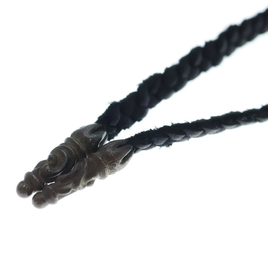 CHROME HEARTS(クロムハーツ) BS FLUER LB BSフレアペンダント レザーブレイド Wレザーブレイド ペンダントネックレス