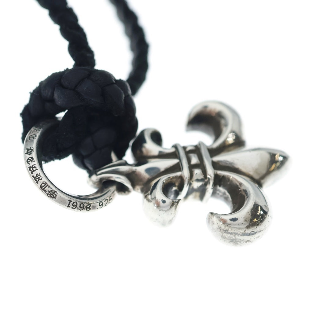 CHROME HEARTS(クロムハーツ) BS FLUER LB BSフレアペンダント レザーブレイド Wレザーブレイド ペンダントネックレス