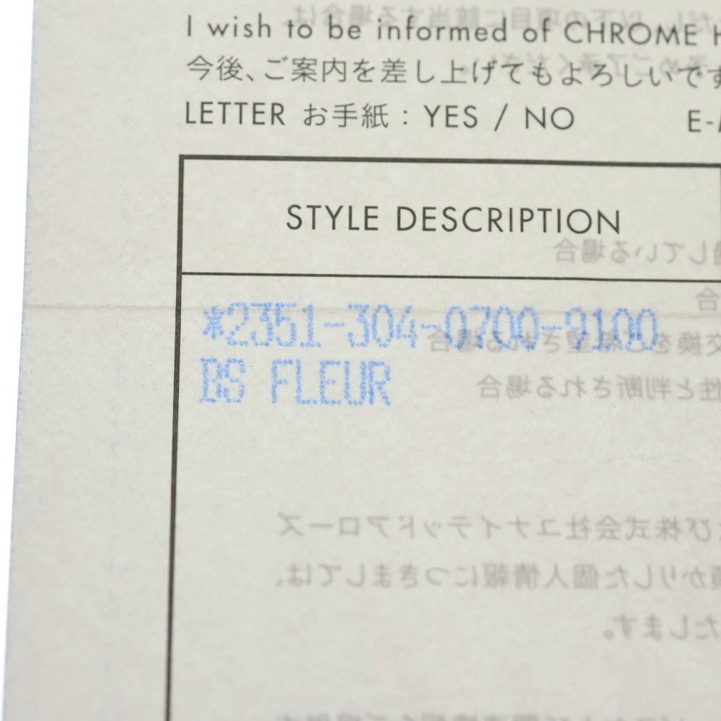 CHROME HEARTS(クロムハーツ) BS FLUER LB BSフレアペンダント レザーブレイド Wレザーブレイド ペンダントネックレス