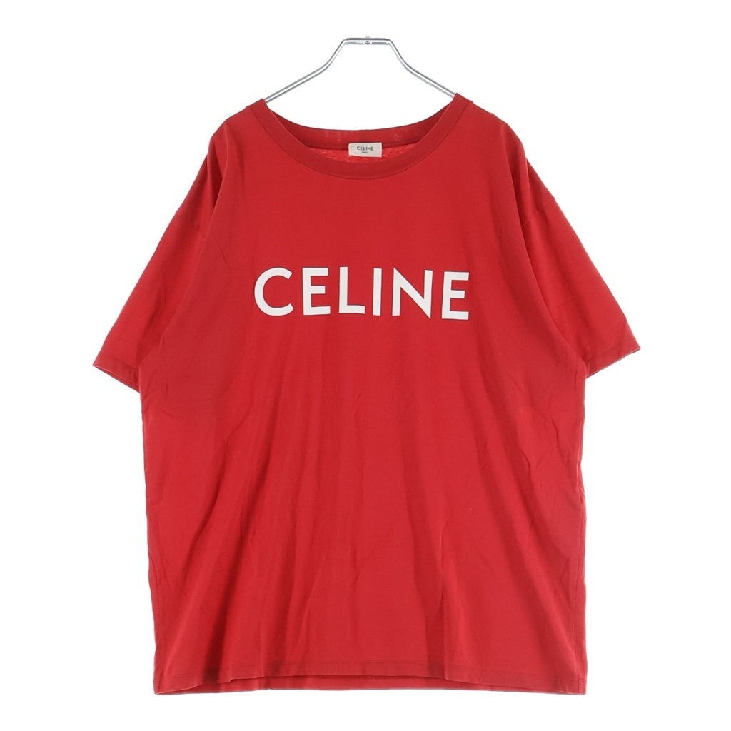 CELINE(セリーヌ) ロゴプリント クルーネック半袖Tシャツ 2X681501F レッド